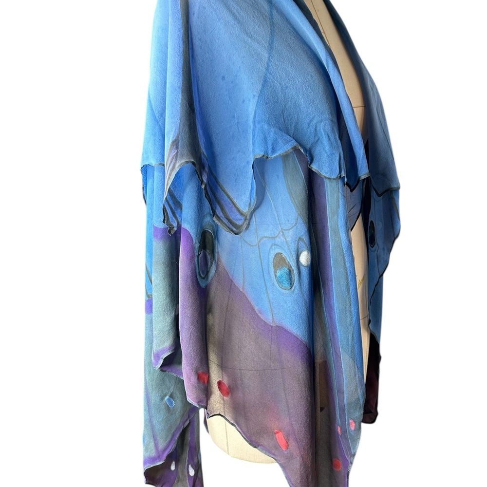 Multicolored Layered Butterfly Cape - Picture 4 of 12